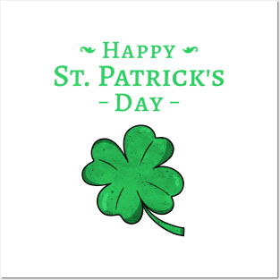 Happy St Patrick's Day Clover Shamrock Design Green Pot of Gold Leprechaun Gift St Patties Day Celebration Shirt Best Shirt for Saint Patricks Day Beer Lover Posters and Art